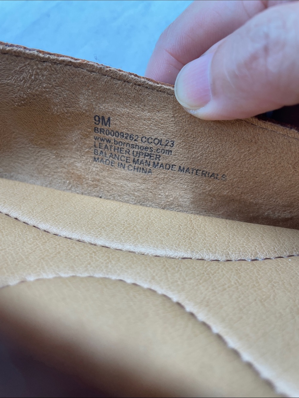 NEW! Born Hand Crafted Leather Dark Burgundy Textured Ballet Flats. 9M. - Picture 2 of 10